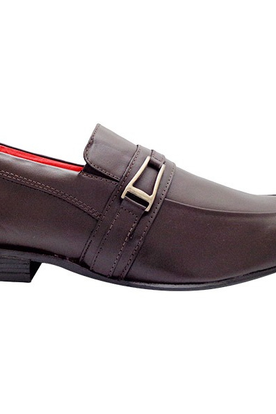 Sapato Social de Couro HiperFlex Café - Tamanho 37